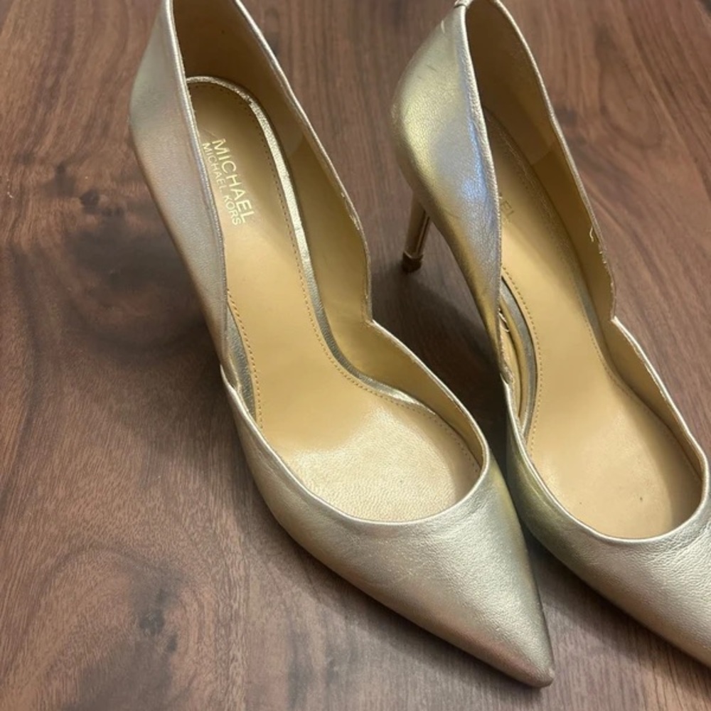 Michael Kors Shimmering Gold Heels